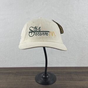 El Socorro Hat Cap Strap Back Cream‎ Embroidered Golf Promo Mens AHEAD Headgear
